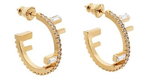 fendi ohrring eckig|Earrings .